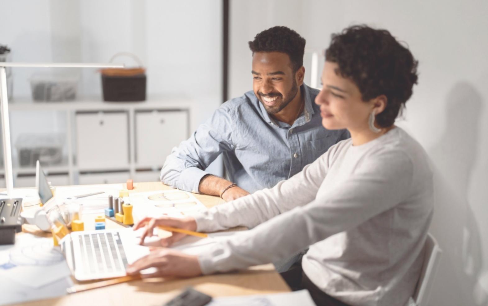 Team collaborating on expense approval process using digital workflow system